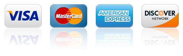 Visa, Mastercard, American Express, Discover